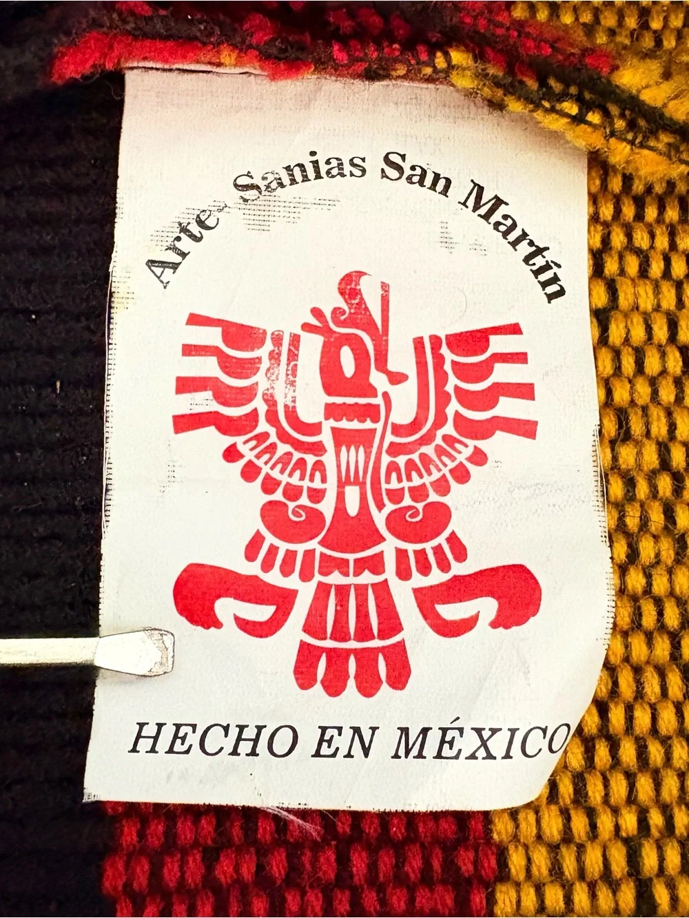 Artesanias San Martin Chihuahua Mexico Woven Striped Boho Backpack